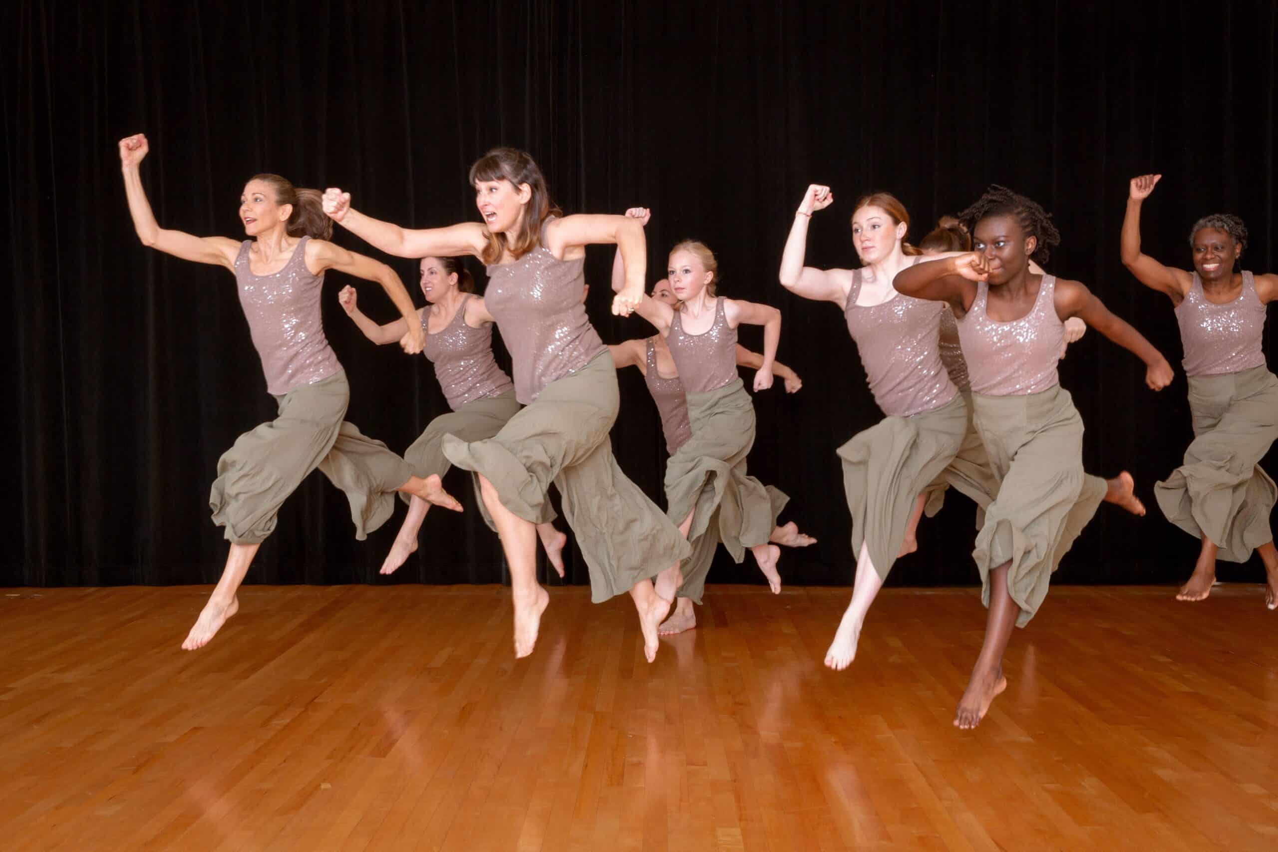 a group of people dancing