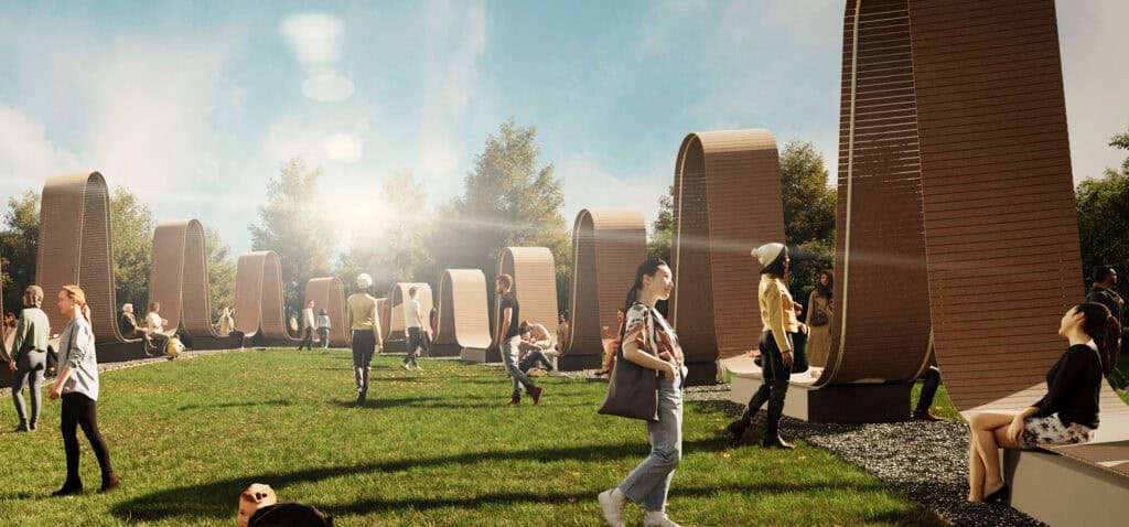 Paul Cocksedge, Rendering of Please Be Seated—North Carolina, 2025